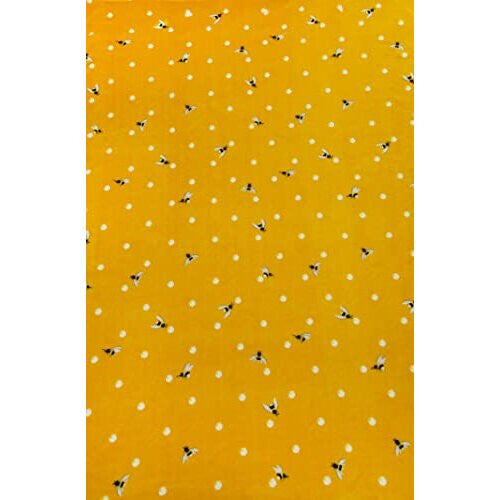 Bumble Bee Supersoft Fleece Throw Ochre 150cm x 200cm