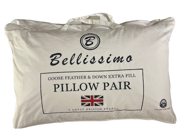 Bellissimo Goose Feather & Down Pair of Pillows