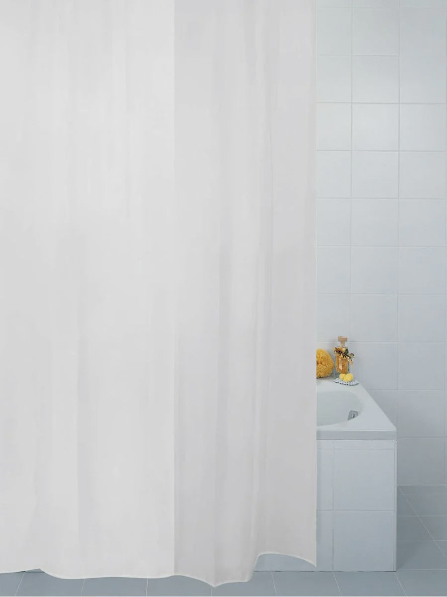 White Polyester Shower Curtain 180 X 210cm