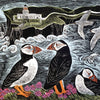 Angela Harding Cards - Fair Isle Puffins at The North Lighthouse