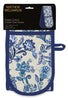 Museums & Galleries Double Oven Gloves Organic Cotton Blue Paisley