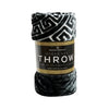 Apollo Greek Key Mink Throw 150cm x 200cm Black