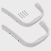 Blackspur Metal Jumbo Hooks 140 x 130mm - White, Pack of 2
