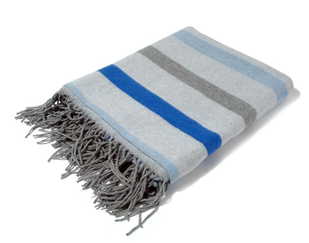 Cotton Rich Bellissimo Throw 130 x 150cm Blue Stripe