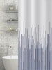 Showerdrape City Stripes 100% Polyester Shower Curtain 180 X 180cm Navy