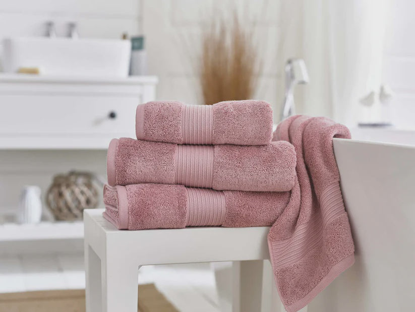 Bliss Pima cotton towel in blush