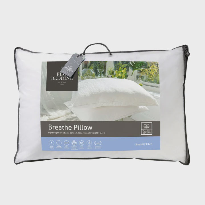 The Fine Bedding Company Breathe Cotton Covered Pillow