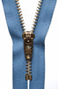 Brass Jeans Zip: 18cm: Airforce Blue