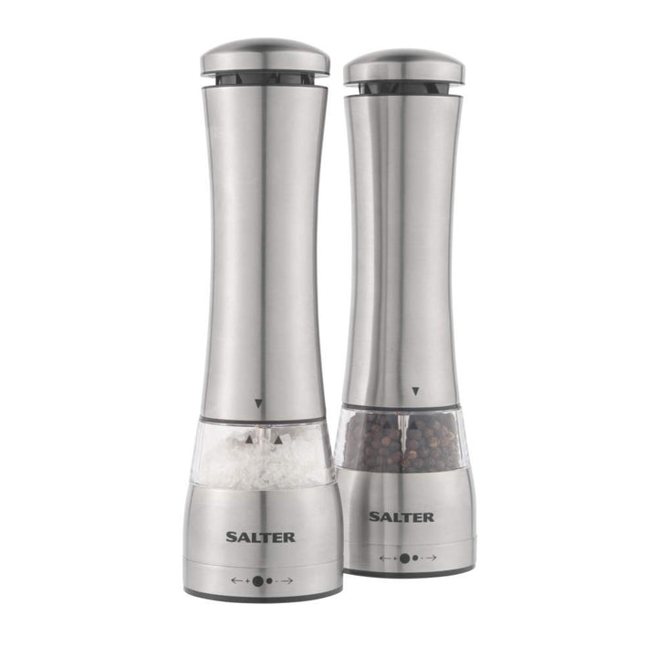 Salter Electric Salt & Pepper Mill Set - Stainless Steel