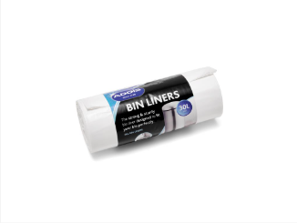 Addis 30L Bin Liners White Pack of 20