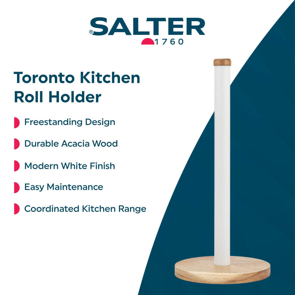 Salter Toronto Kitchen Roll Holder White