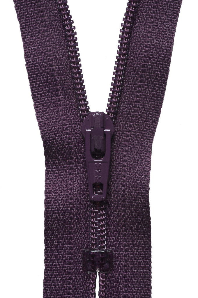 Nylon Dress and Skirt Zip: 56cm: Damson