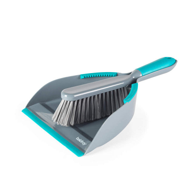 Beldray Antibac Dustpan & Brush Set – Grey/Turquoise