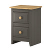 Capri Carbon 2 Drawer Petite Bedside Cabinet (Self Assembly) (DHD) Image 1