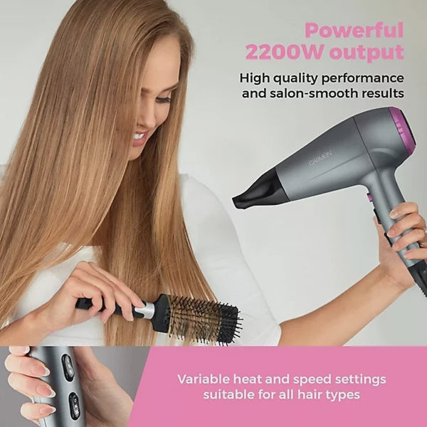 Carmen Hair Dryer 3 Heat 2-Speed Cool Shot Nozzle ...