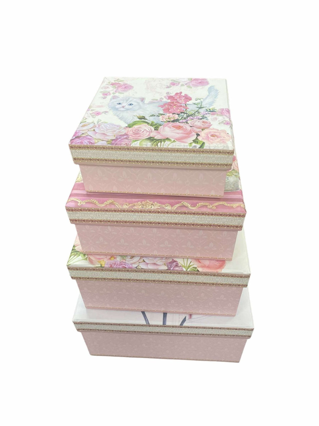 Cat Square Cardboard Gift/Storage Box L