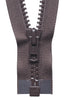 Vislon Heavyweight Open End Zip: 76cm: Brown