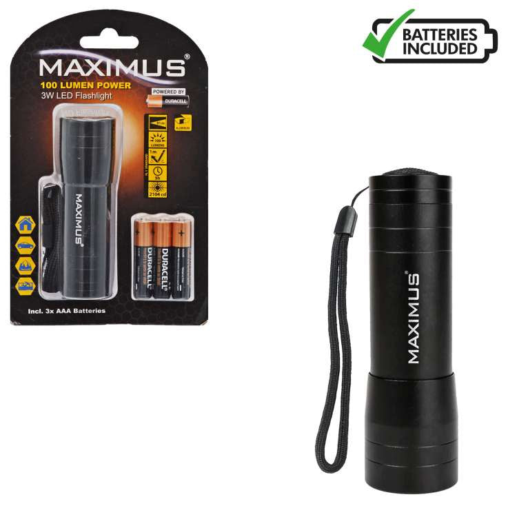 Maximus Aluminium LED Flashlight 3w Torch