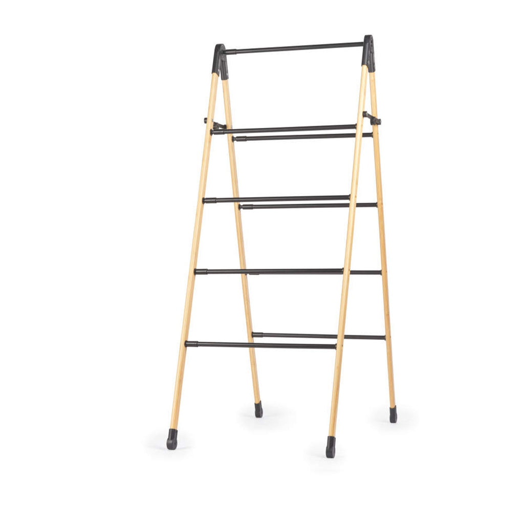 Beldray 4 Tier Extendable Clothes Airer - Bamboo
