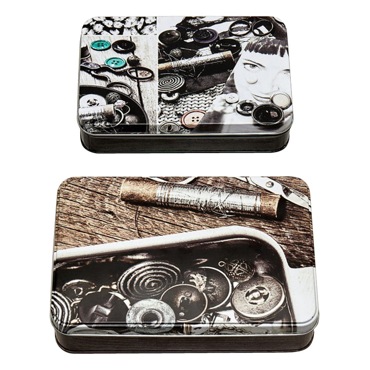 Sewing Themed Tins: Large : Monochrome