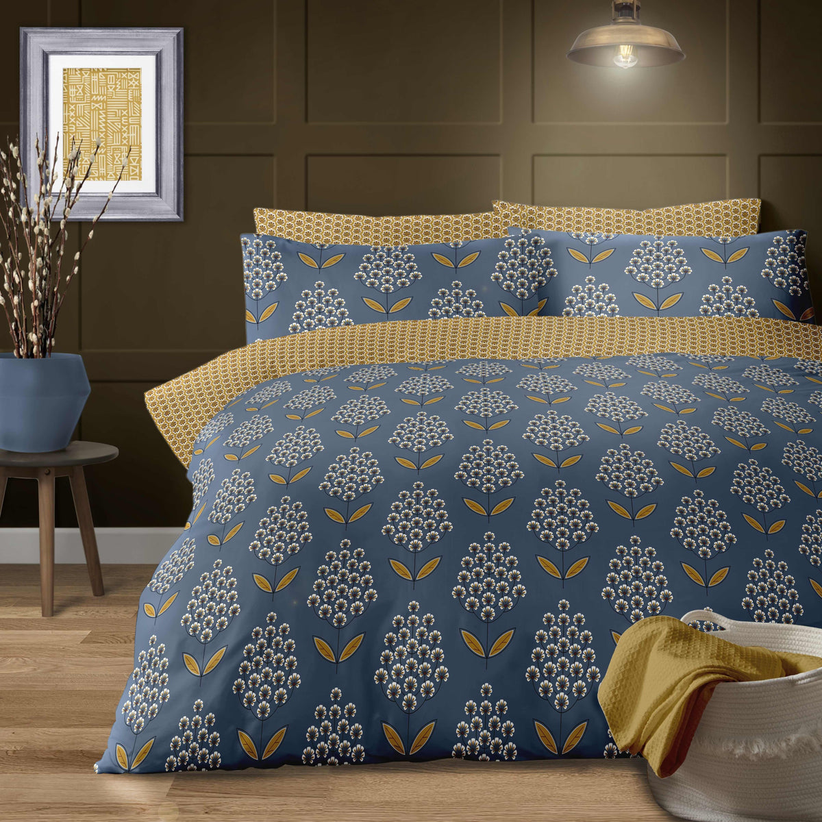 Christine floral reversible duvet cover set