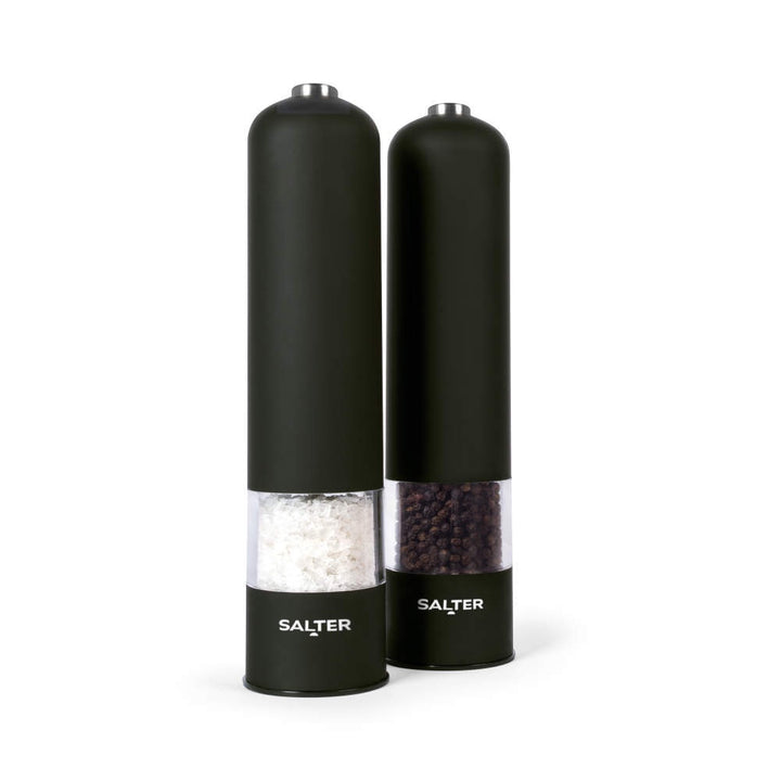 Salter Electronic Salt &amp; Pepper Mills Set - Matt Black