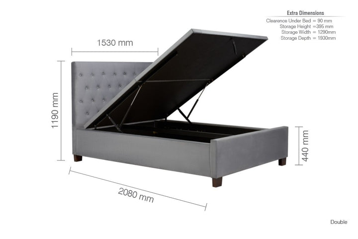 Birlea Cologne Ottoman Bed (Self Assembly) (DHD)
