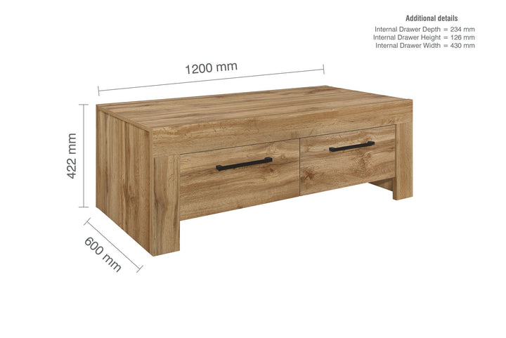 Birlea Compton 4 Drawer Coffee Table (Self Assembly) (DHD)