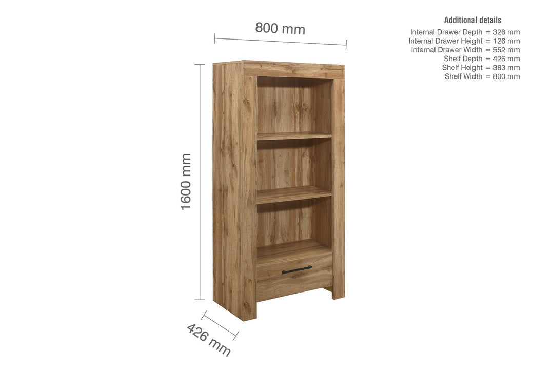 Birlea Compton Bookcase (Self Assembly) (DHD)