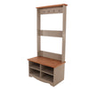 Corona Grey - Hall Shoe Bench With Hat & Coat Rack (Self Assembly) (DHD) Image 1