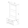 Corona Grey - Hall Shoe Bench With Hat & Coat Rack (Self Assembly) (DHD) Image 2