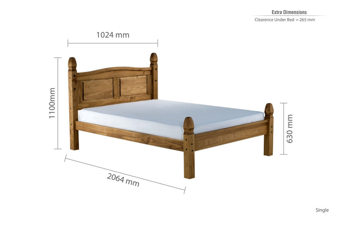 Birlea Corona Low End Bed (Self Assembly) (DHD)
