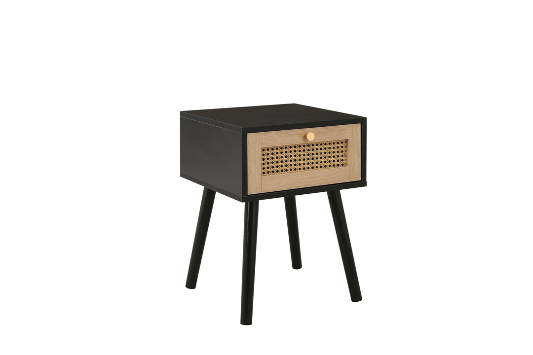 Birlea Croxley 1 Drawer Rattan Bedside (Self Assembly) (DHD)