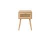 Birlea Croxley 1 Drawer Rattan Bedside (Self Assembly) (DHD)