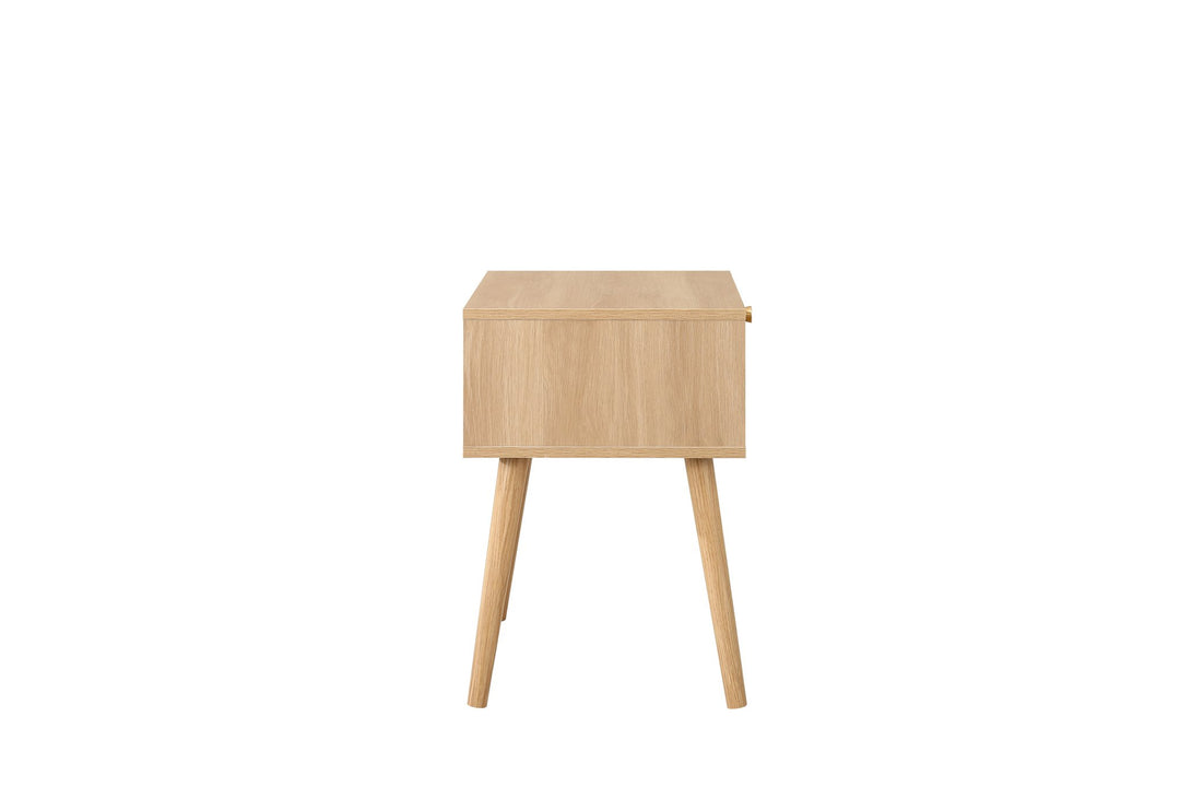 Birlea Croxley 1 Drawer Rattan Bedside (Self Assembly) (DHD)