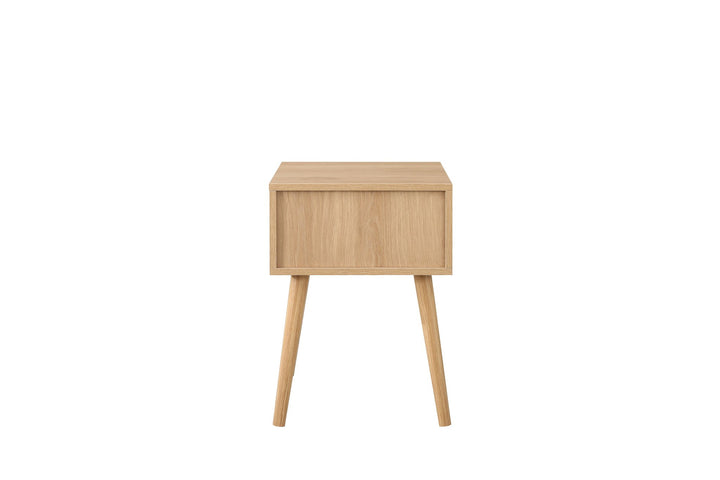Birlea Croxley 1 Drawer Rattan Bedside (Self Assembly) (DHD)