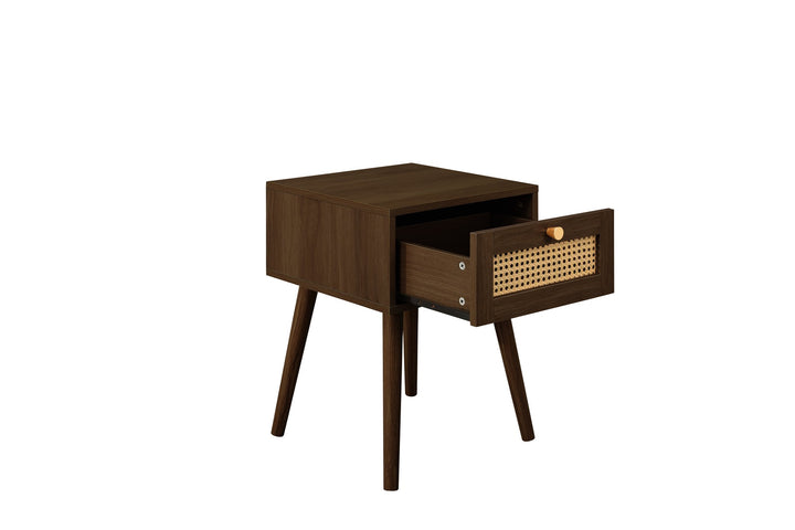 Birlea Croxley 1 Drawer Rattan Bedside (Self Assembly) (DHD)