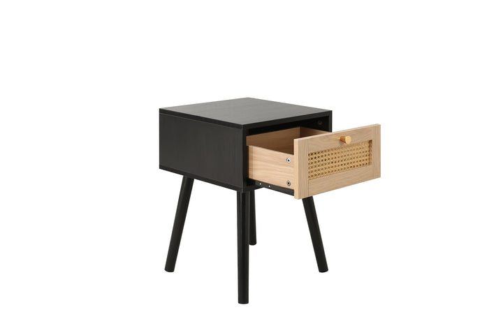 Birlea Croxley 1 Drawer Rattan Bedside (Self Assembly) (DHD)