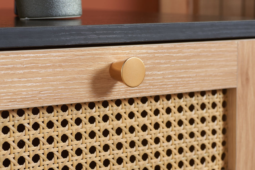 Birlea Croxley 1 Drawer Rattan Bedside (Self Assembly) (DHD)