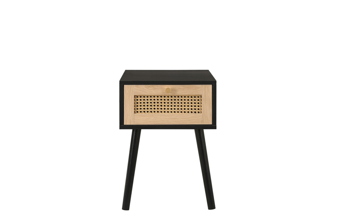 Birlea Croxley 1 Drawer Rattan Bedside (Self Assembly) (DHD)