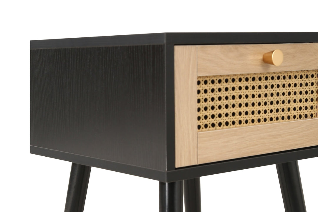 Birlea Croxley 1 Drawer Rattan Bedside (Self Assembly) (DHD)