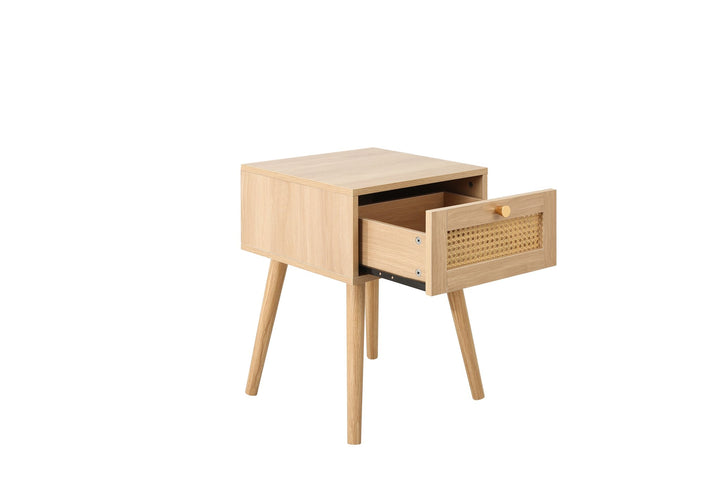 Birlea Croxley 1 Drawer Rattan Bedside (Self Assembly) (DHD)