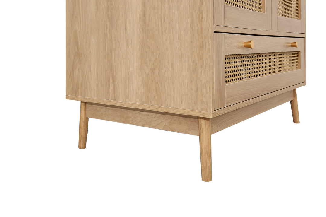 Birlea Croxley 2 Door 1 Drawer Rattan Wardrobe (Self Assembly) (DHD)