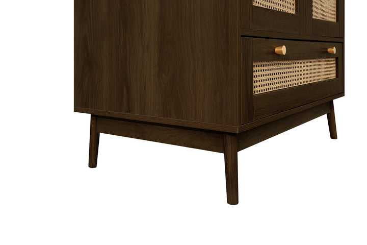 Birlea Croxley 2 Door 1 Drawer Rattan Wardrobe (Self Assembly) (DHD)