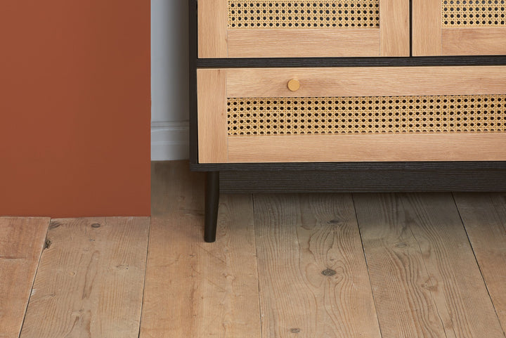 Birlea Croxley 2 Door 1 Drawer Rattan Wardrobe (Self Assembly) (DHD)