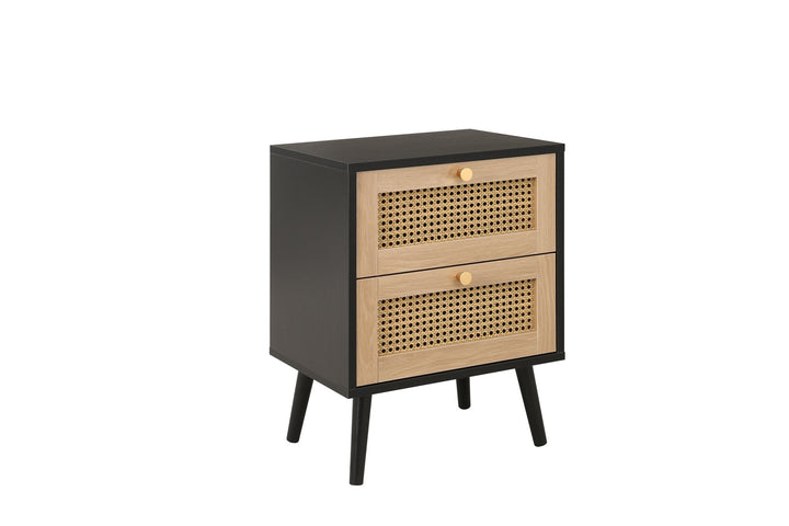 Birlea Croxley 2 Drawer Rattan Bedside (Self Assembly) (DHD)