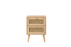 Birlea Croxley 2 Drawer Rattan Bedside (Self Assembly) (DHD)