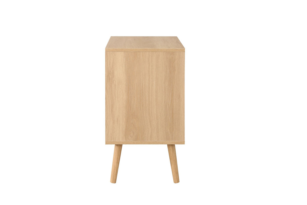 Birlea Croxley 2 Drawer Rattan Bedside (Self Assembly) (DHD)