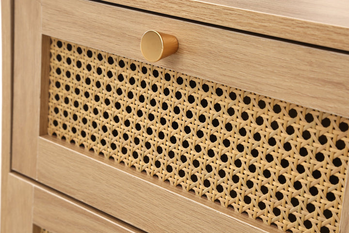 Birlea Croxley 2 Drawer Rattan Bedside (Self Assembly) (DHD)