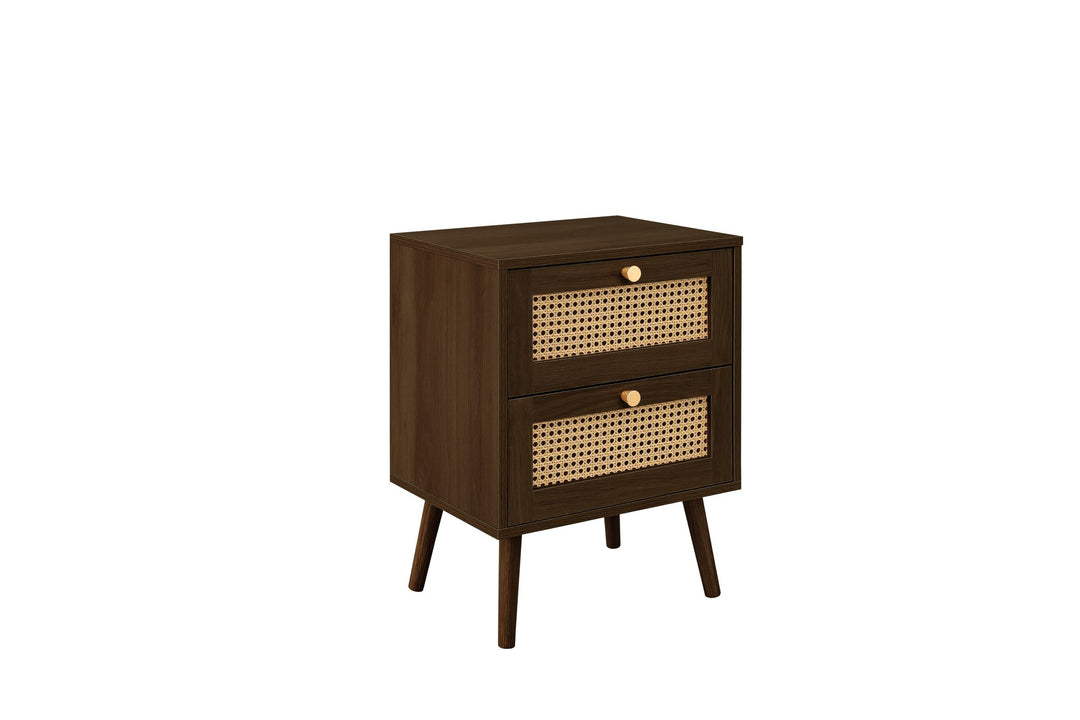 Birlea Croxley 2 Drawer Rattan Bedside (Self Assembly) (DHD)